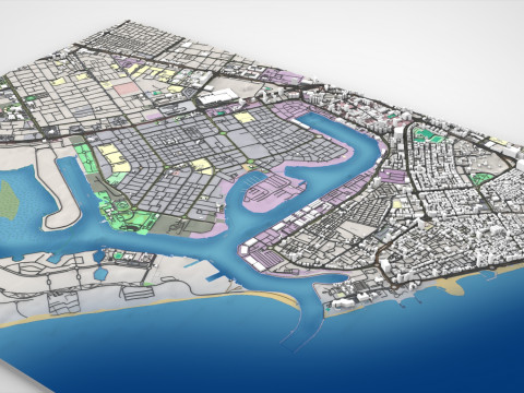 Zona franca di Ajman Emirati Arabi Uniti Modello 3D
