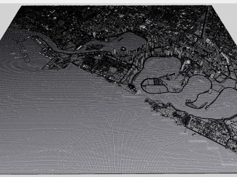 Paesaggio urbano Dubai Sharjah Emirati Arabi Uniti Modello 3D