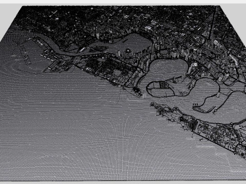 Cityscape Dubai Sharjah UAE 3D Model
