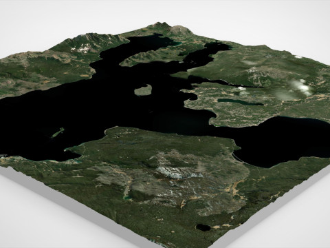 옐로스톤 호수 와이오밍 미국 3D 모델