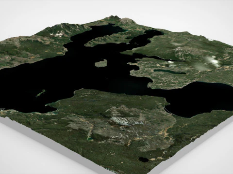 Yellowstone Lake Wyoming USA 3D Model