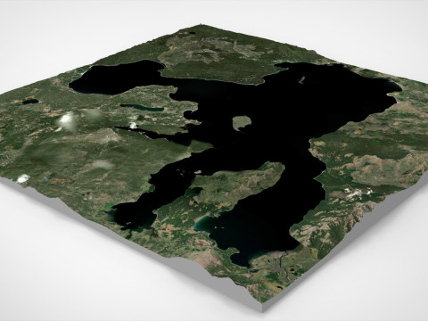 옐로스톤 호수 와이오밍 미국 3D 모델