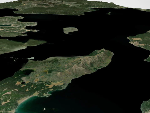 Yellowstone Lake Wyoming USA 3D Model