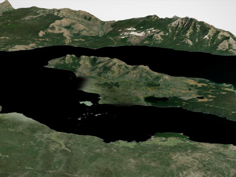옐로스톤 호수 와이오밍 미국 3D 모델