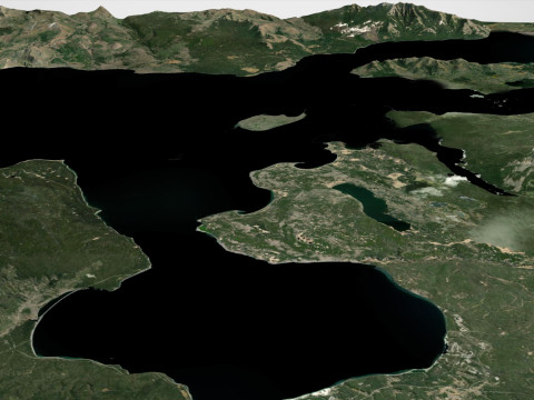 옐로스톤 호수 와이오밍 미국 3D 모델