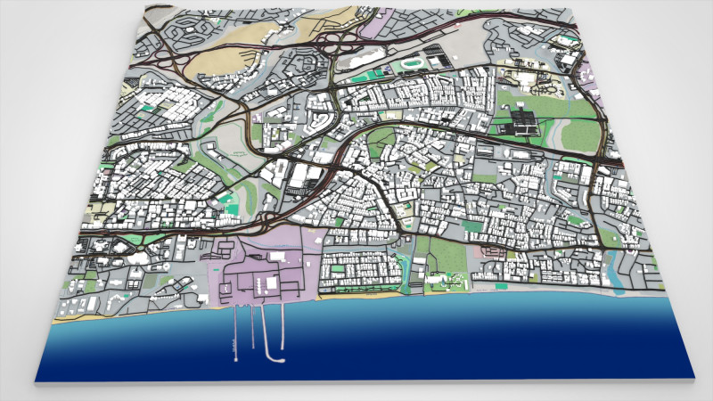 Cityscape Muscat Oman 3D Model .c4d .max .obj .3ds .fbx .stl .blend 