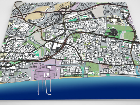 Paysage urbain Mascate Oman Modèle 3D