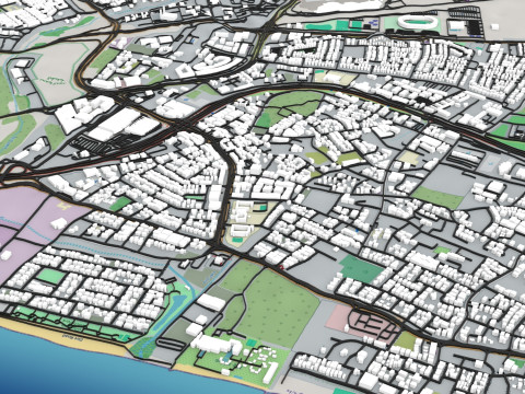 Cityscape Muscat Oman 3D Model