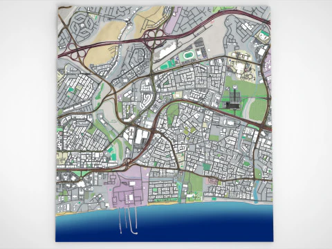 सिटीस्केप मस्कट ओमान 3D मॉडल