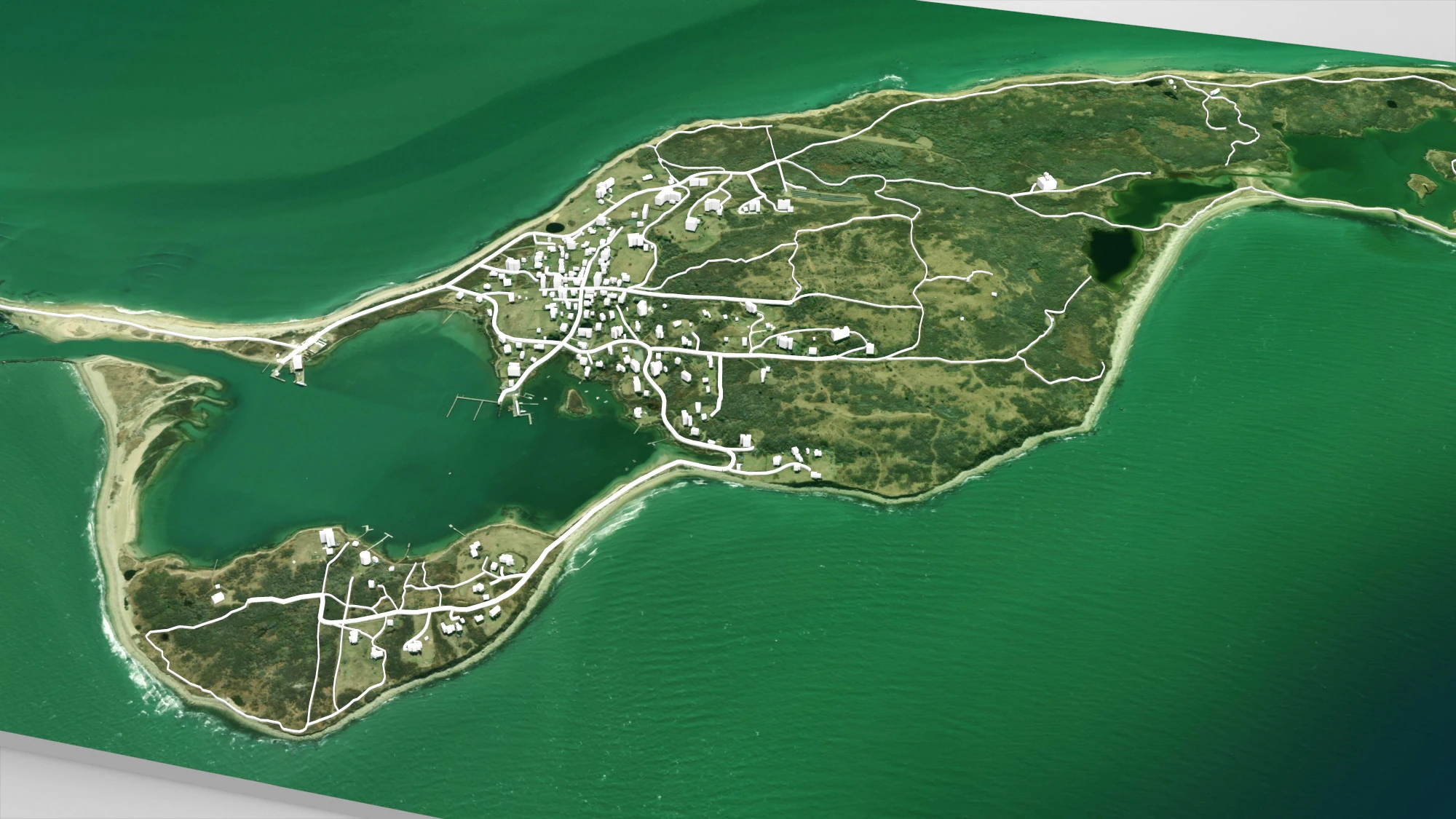 Isola Cuttyhunk Massachusetts USA Modello 3D .c4d .max .obj .3ds .fbx .stl .blend