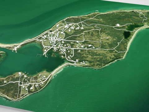 Cuttyhunk Island, Massachusetts, USA 3D Modell