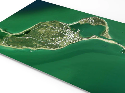 Isola Cuttyhunk Massachusetts USA Modello 3D