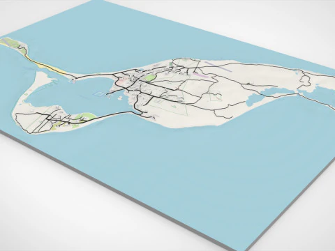 Isola Cuttyhunk Massachusetts USA Modello 3D