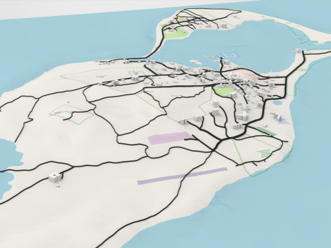 Cuttyhunk Island, Massachusetts, USA 3D Modell