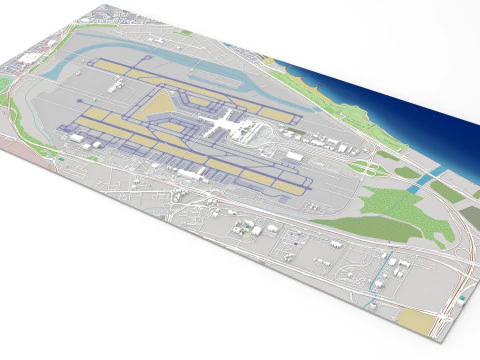 マスカット国際空港 オマーン 3Dモデル