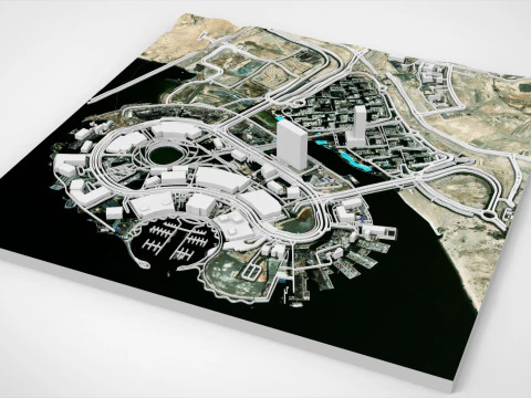 Quartiere del porto di Dubai Creek a Dubai Modello 3D