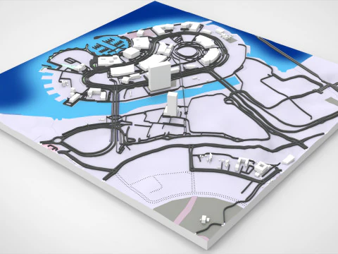 Quartiere del porto di Dubai Creek a Dubai Modello 3D