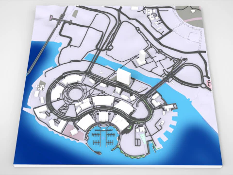 Quartiere del porto di Dubai Creek a Dubai Modello 3D