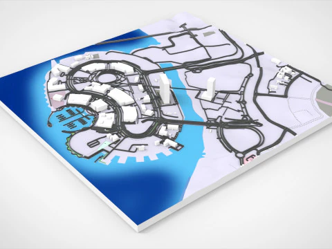 Quartiere del porto di Dubai Creek a Dubai Modello 3D