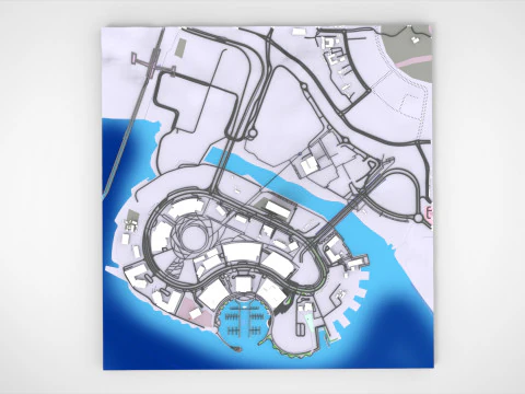 Quartiere del porto di Dubai Creek a Dubai Modello 3D