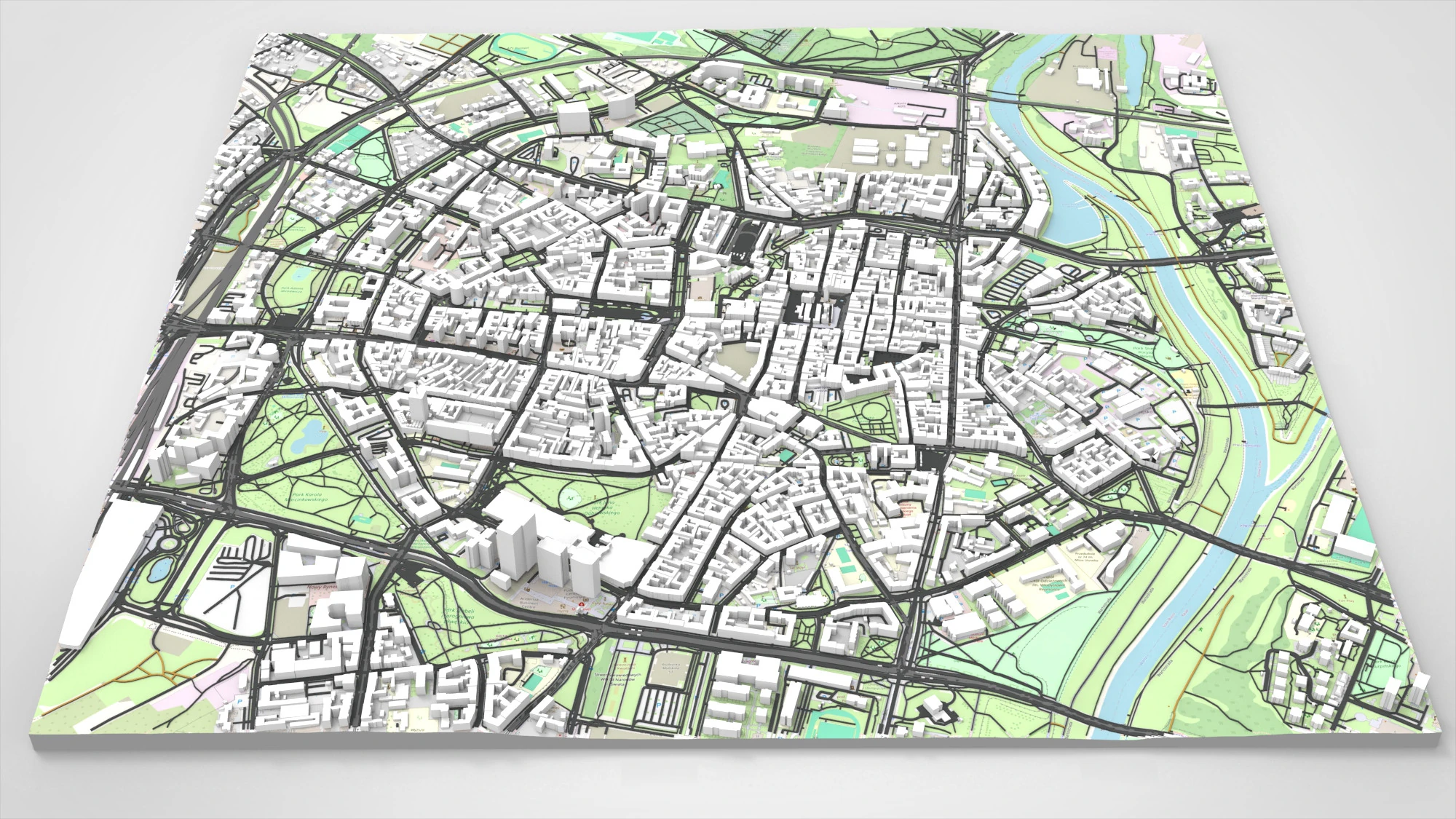 Paesaggio urbano Poznan Polonia Modello 3D .c4d .max .obj .3ds .fbx .stl .blend 