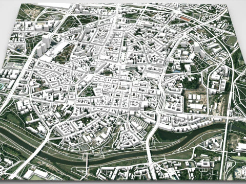 Paesaggio urbano Poznan Polonia Modello 3D