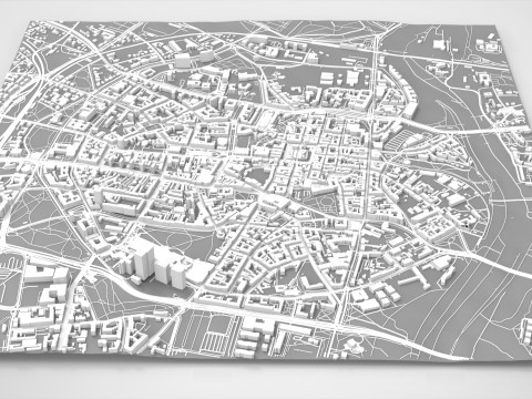 波兰波兹南城市景观 3D 模型