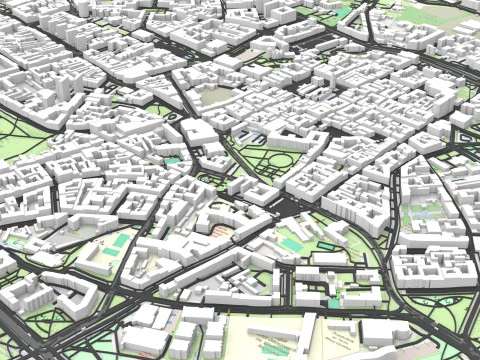 Paesaggio urbano Poznan Polonia Modello 3D