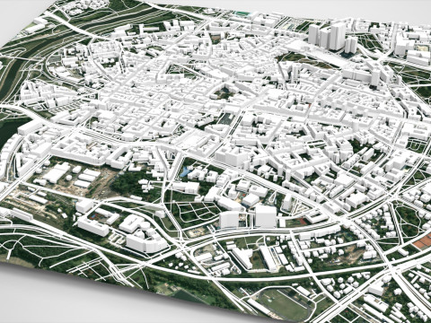 波兰波兹南城市景观 3D 模型