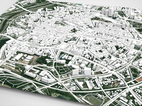 Paesaggio urbano Poznan Polonia Modello 3D