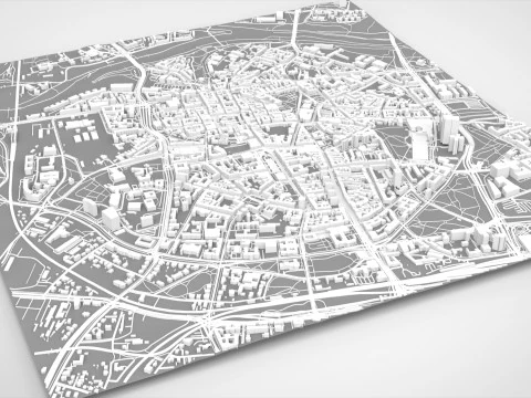 Paesaggio urbano Poznan Polonia Modello 3D