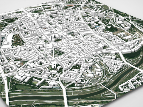 波兰波兹南城市景观 3D 模型
