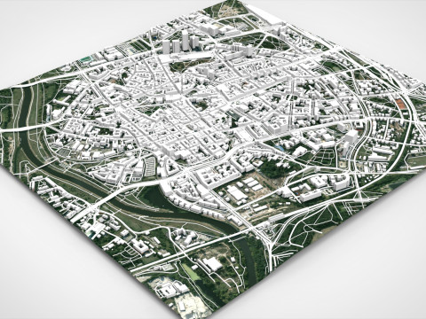 波兰波兹南城市景观 3D 模型