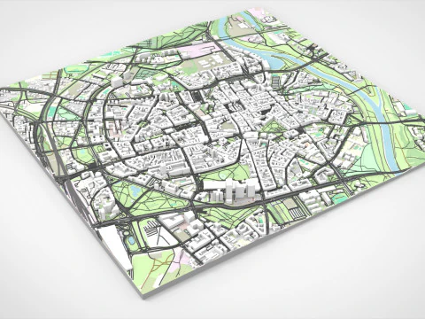 Paesaggio urbano Poznan Polonia Modello 3D