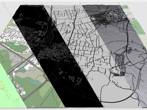 德国弗赖拉辛巴伐利亚城市景观 3D 模型