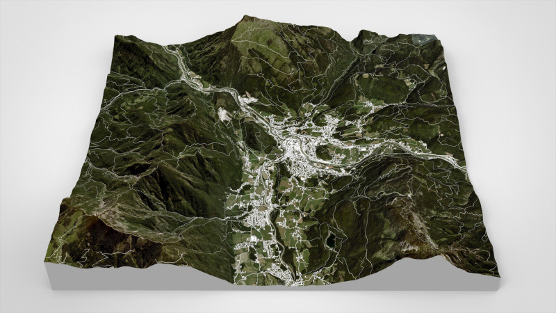 Paesaggio urbano Garmisch Partenkirchen Baviera Germania Modello 3D .c4d .max .obj .3ds .fbx .stl .blend