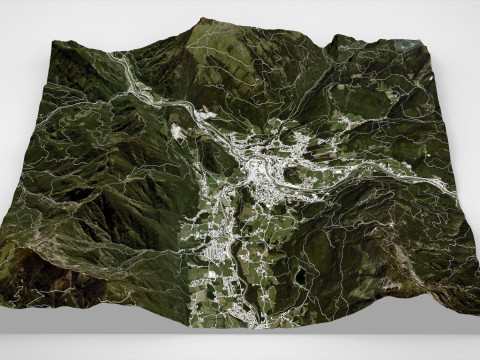 Cityscape Garmisch Partenkirchen Bavaria Germany 3D Model