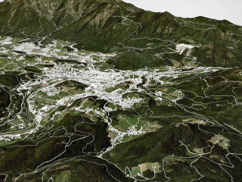 Cityscape Garmisch Partenkirchen Bavaria Germany 3D Model