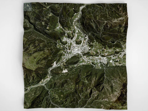 Cityscape Garmisch Partenkirchen Bavaria Germany 3D Model