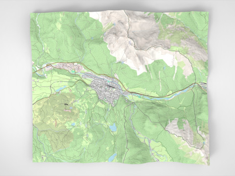 Pejzaż miejski Mittenwald Bawaria Niemcy Model 3D