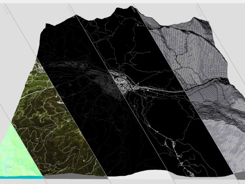 Pejzaż miejski Mittenwald Bawaria Niemcy Model 3D