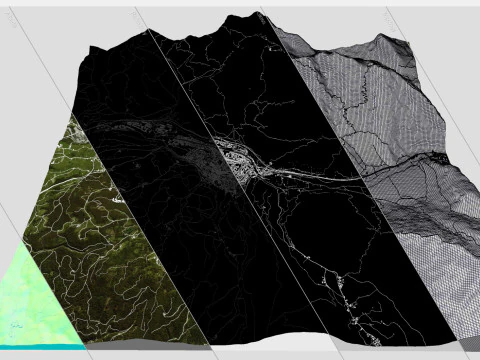 Paesaggio urbano Mittenwald Baviera Germania Modello 3D