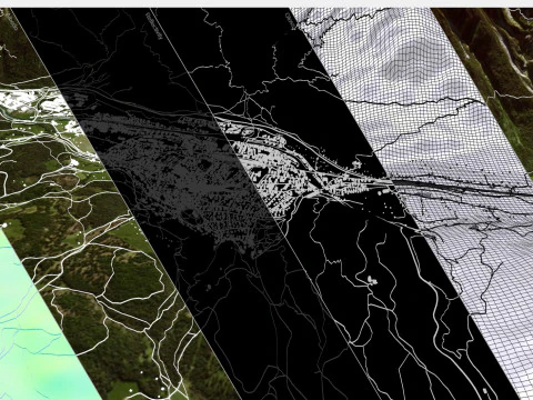 Paesaggio urbano Mittenwald Baviera Germania Modello 3D