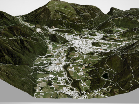 Paisaje Urbano Bad Ischl Austria Modelo 3D