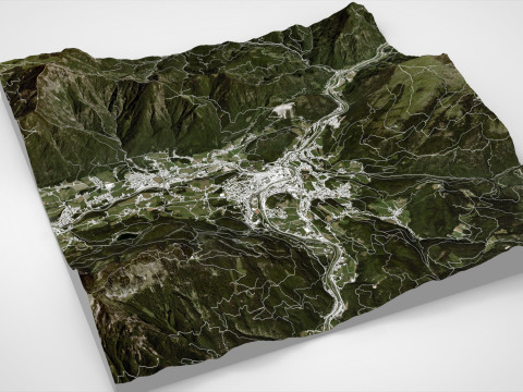 Paisaje Urbano Bad Ischl Austria Modelo 3D