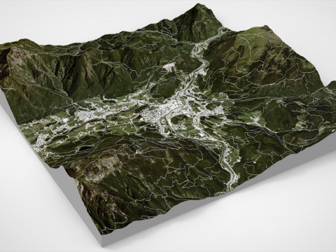 Paisaje Urbano Bad Ischl Austria Modelo 3D