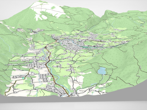 Paisaje Urbano Bad Ischl Austria Modelo 3D