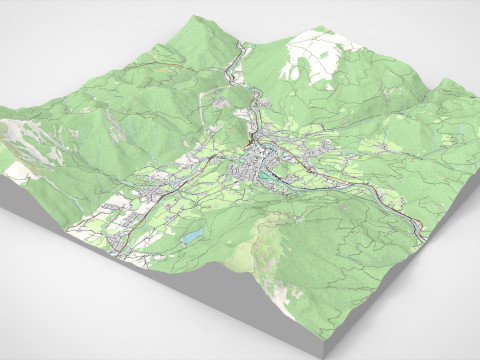 Paisaje Urbano Bad Ischl Austria Modelo 3D