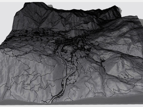 Paesaggio urbano Bad Ischl Austria Modello 3D