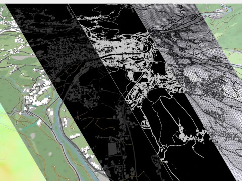 Paesaggio urbano Bad Ischl Austria Modello 3D